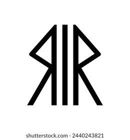 Rune monogram mystical religious symbol. Spiritual viking sign of traditional culture of worship and veneration. Simple black and white vector isolated on white background