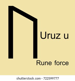 Rune Scandinavia is a uruz force vector illustration