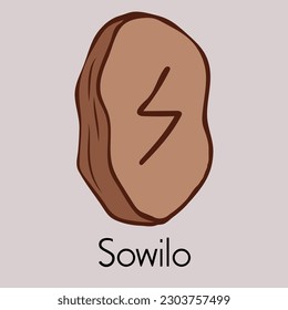 Rune Sowilo.Ancient Scandinavian runes.Runes senior futarka.Magic, ceremonies, symbols.Predictions and amulets