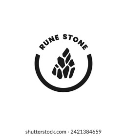 Rune stone icon or Rune stone label vector isolated. Best rune stone icon for apps, websites, print design and more about rune stone.