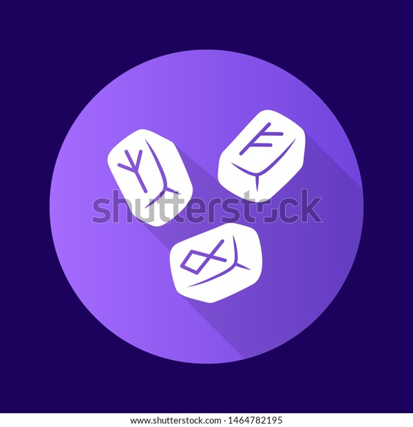 Rune Stones Purple Flat Design Long Stock Vector Royalty Free 1464782195