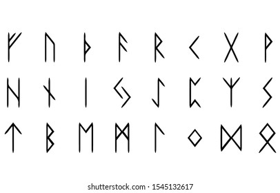 Vector Set Modern Occult Rune Sign Stock Vector (Royalty Free ...