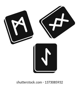 Runes cube icon. Simple illustration of runes cube vector icon for web design isolated on white background