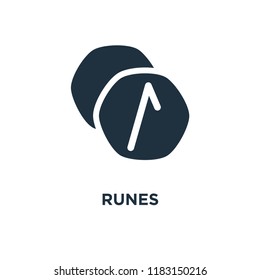 Runes icon. Black filled vector illustration. Runes symbol on white background. Can be used in web and mobile.