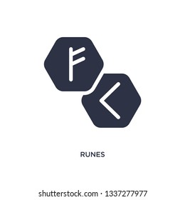 runes icon. Simple element illustration from magic concept. runes editable symbol design on white background. Can be use for web and mobile.