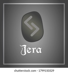 Runes Jera. Stone. Scandinavian runes. 