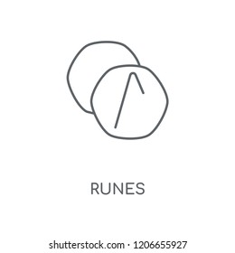 Runes linear icon. Runes concept stroke symbol design. Thin graphic elements vector illustration, outline pattern on a white background, eps 10.