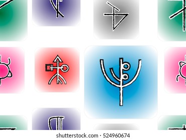 Runes seamless pattern.Vector illustration.