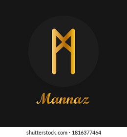 Runes. Stone. Scandinavian element. Esoteric