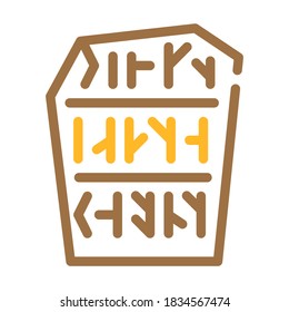 runestone stone color icon vector. runestone stone sign. isolated symbol illustration