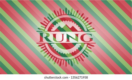 Rung christmas emblem.