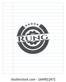 Rung pencil effect. Vector Illustration. Detailed.