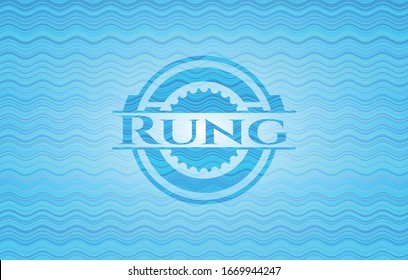 Rung water concept emblem background. Vector Illustration. Detailed.
