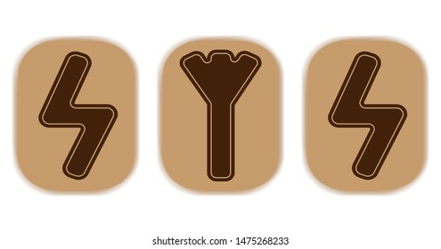 Runic combinations for application to protective amulets. Solar shield.
