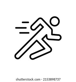 Runing man simple icon vector. Flst design