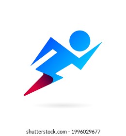 runing power symbol, power run logo
