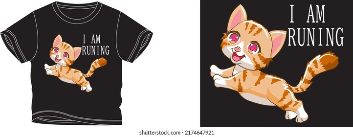 ESTOY CORRIENDO el color de fondo del diseño de camisetas es negro y el color de la camiseta es un color hermoso negro y hermoso diseño