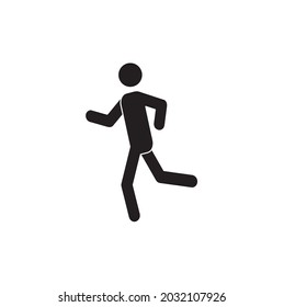 Runner action figure icon. A simple illustration of an element from the concept of behavior. Isolated on a white background.