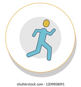 runner athlete running trendy icon on white background for web graphic