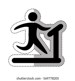 runner athlete silhouette icon vector illustration design