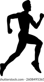 Runner athlete silhouette vector art