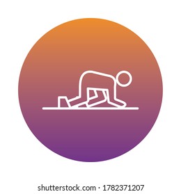 runner avatar figure block style icon vector illustration design