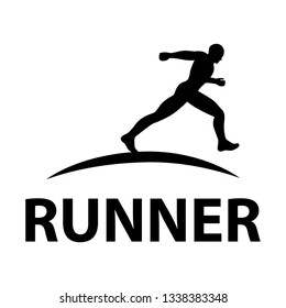 runner, black logo template