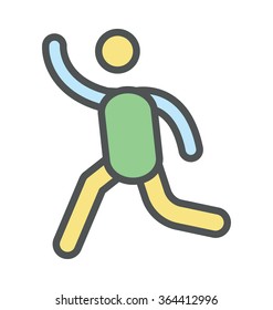 Runner Bold Icon Illustration
