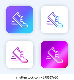 Runner bright purple and blue gradient app icon