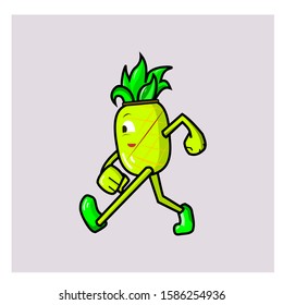 the runner cartoon a pineapple