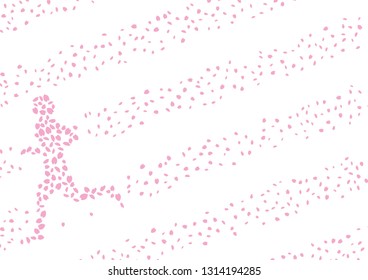 Runner and cherry blossom petals