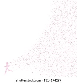 Runner and cherry blossom petals