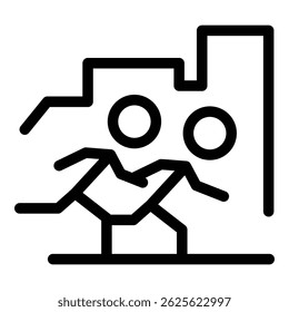 Runner city icon. Outline Runner city vector icon for web design isolated on white background