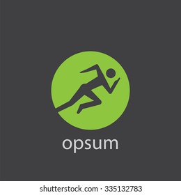 runner cut identity template icon design element