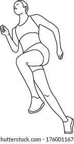 a runner (digital monoline drawing)