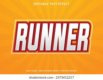 runner editable text effect template use for business logo and brand