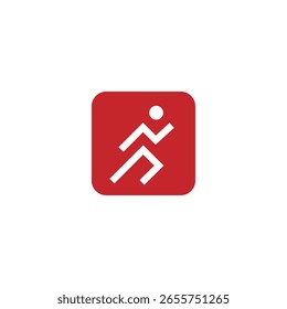 Runner exercise activity app vector logo design
