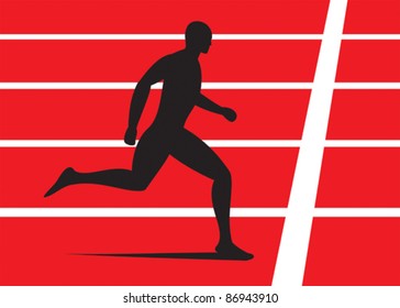 runner at finish lane