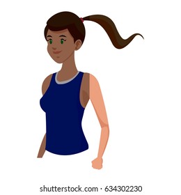 runner girl training athletic design graphic