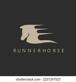 runner horse icon vector concept design illustration web
