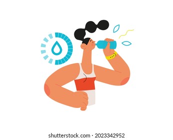 Runner - Hydration, A Young Woman Drinking Water