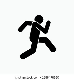 Runner Icon. Athlete Running Symbol.