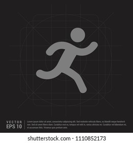 Runner Icon - Black Creative Background - Free vector icon