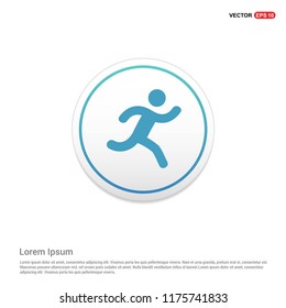 Runner Icon Hexa White Background icon template - Free vector icon