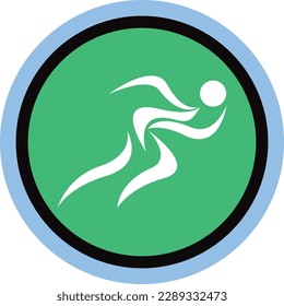 ICONO DE EJECUCIÓN. VECTOR DE ILUSTRACIÓN. COMPETENCIA. CAMPEÓN. EMPIEZAR.