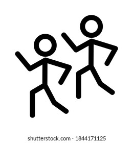 runner icon or logo isolated sign symbol vector illustration - high quality black style vector icons
