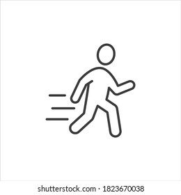 Runner icon on white background