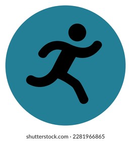runner icon on a white background