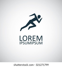 runner icon, on white background

