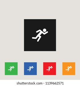 Runner icon, stock vector illustration, EPS10.